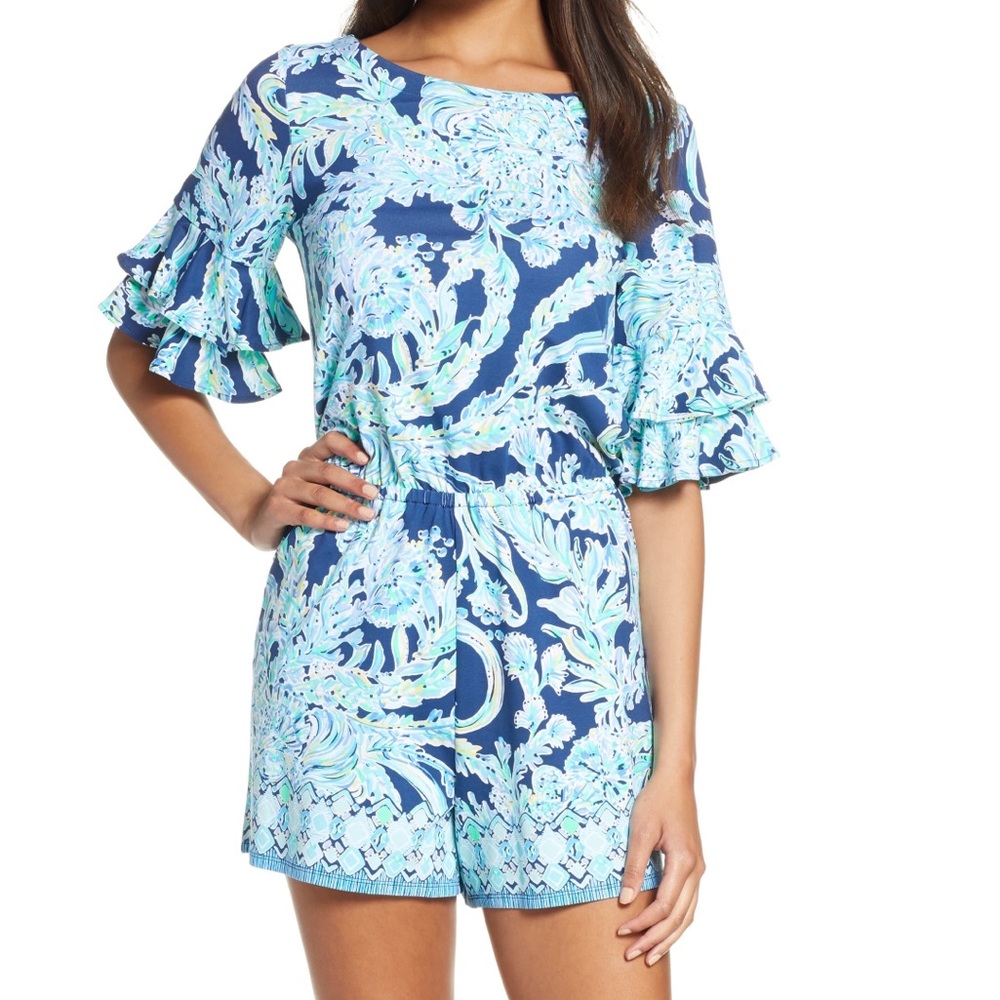 Lilly Pulitzer Lula Ruffle Sleeve Romper